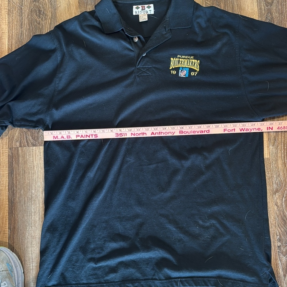 vintage black Purdue Boilermakers polo shirt from 1997 Almo Bowl size XL - tall - Picture 10 of 11